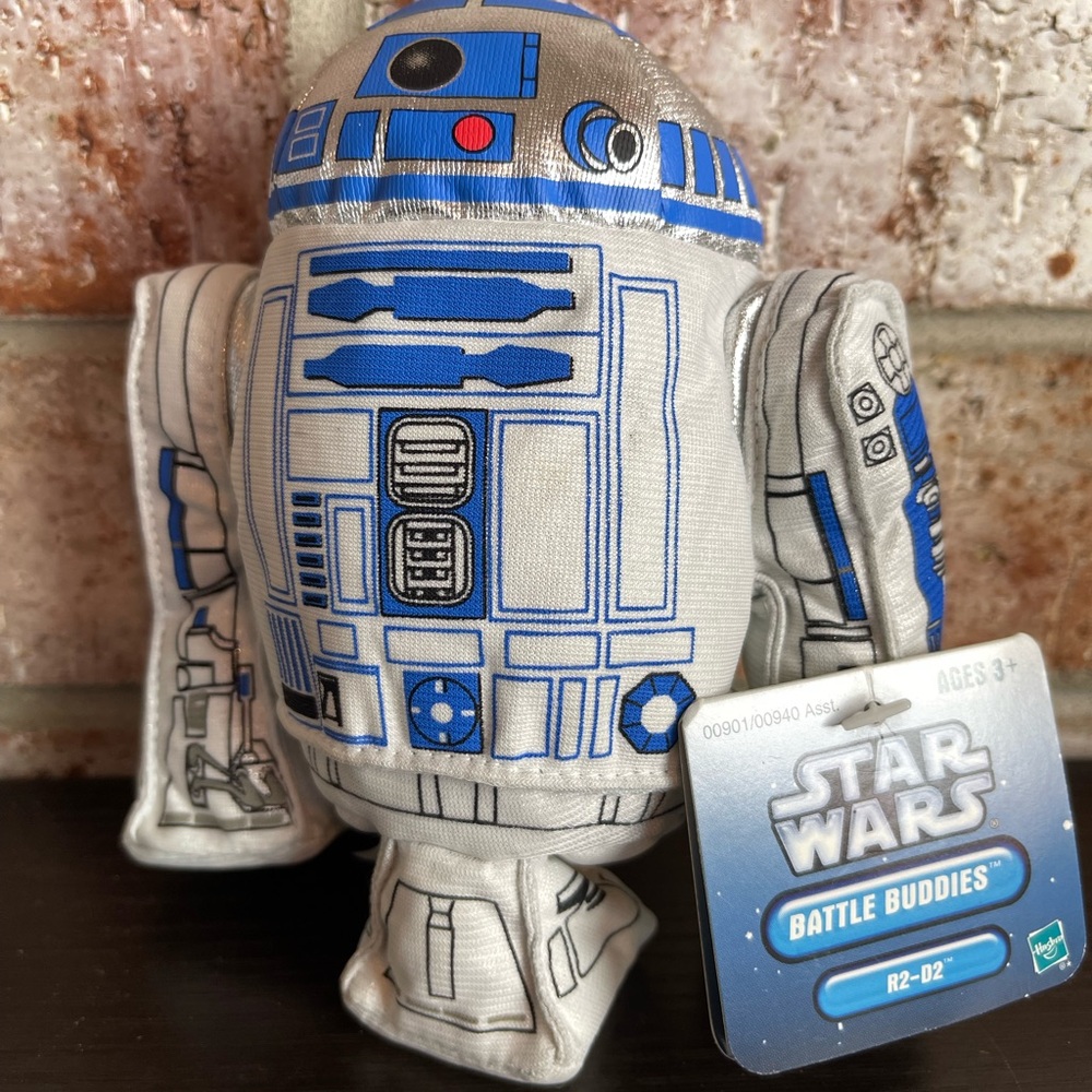 Star Wars R2-D2 Battle Buddies Plush Doll Hasbro Soft Figure w/ Tag ~8”